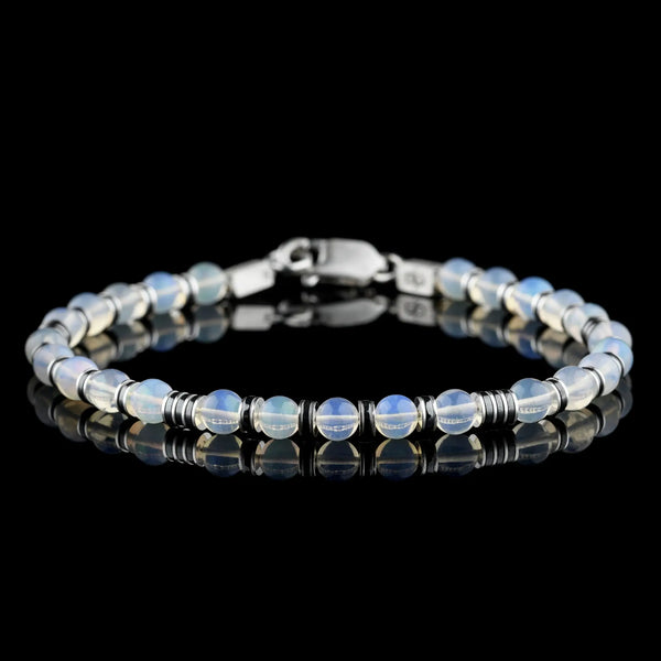 Opal XV — Complete bracelet and clasp on black