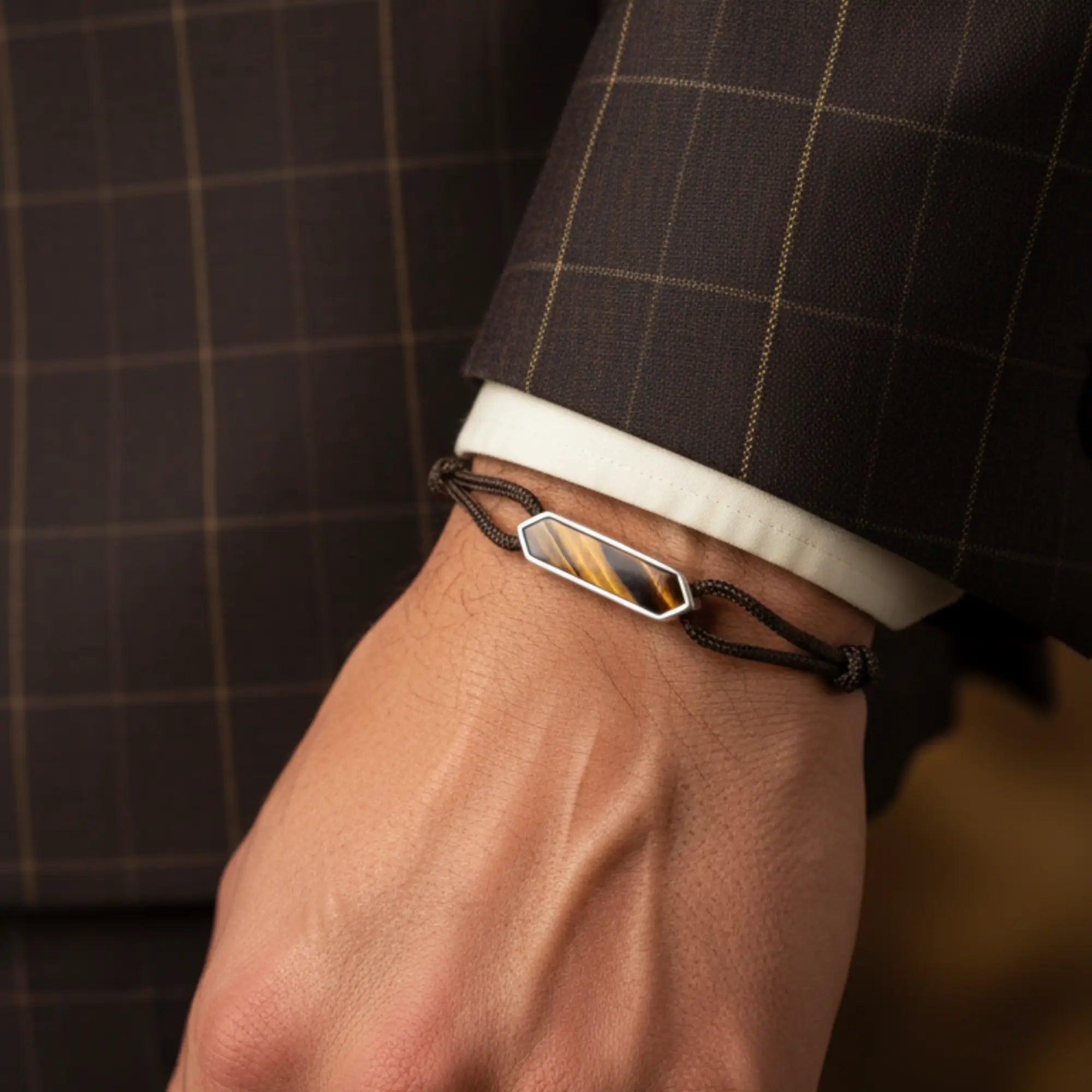 Paracord Tiger Eye & Silver Bracelet I