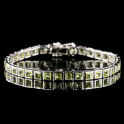 Peridot - Silver Tennis Bracelet II