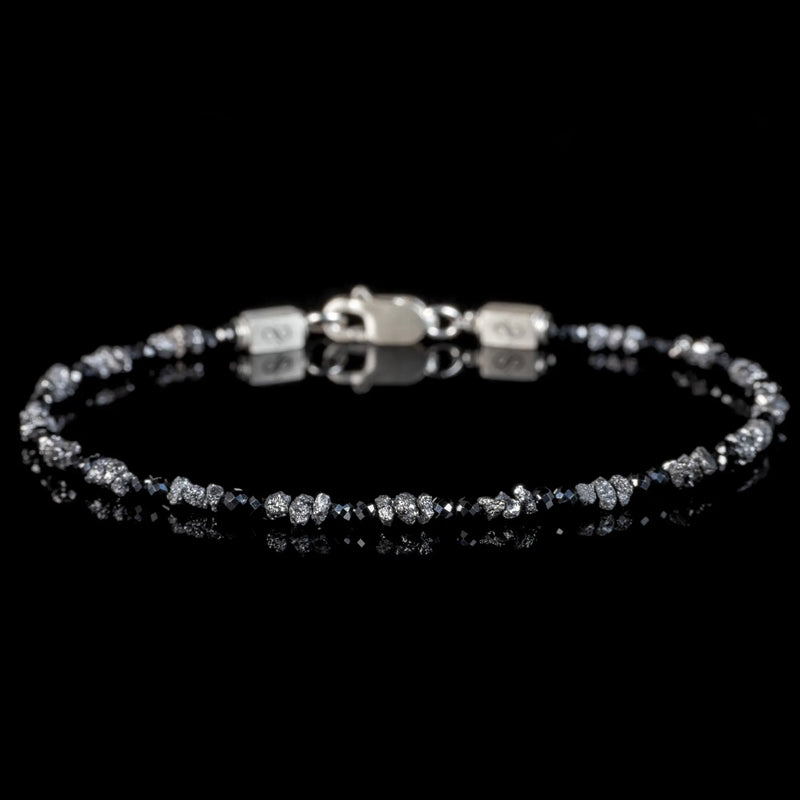 Raw Black Diamond - Black Spinel Bracelet II (2-2.5mm)
