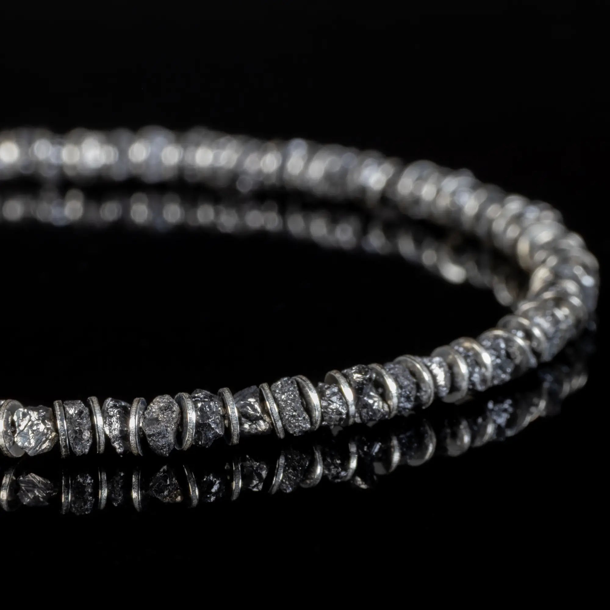 Raw Black Diamond Bracelet III (2-3mm)