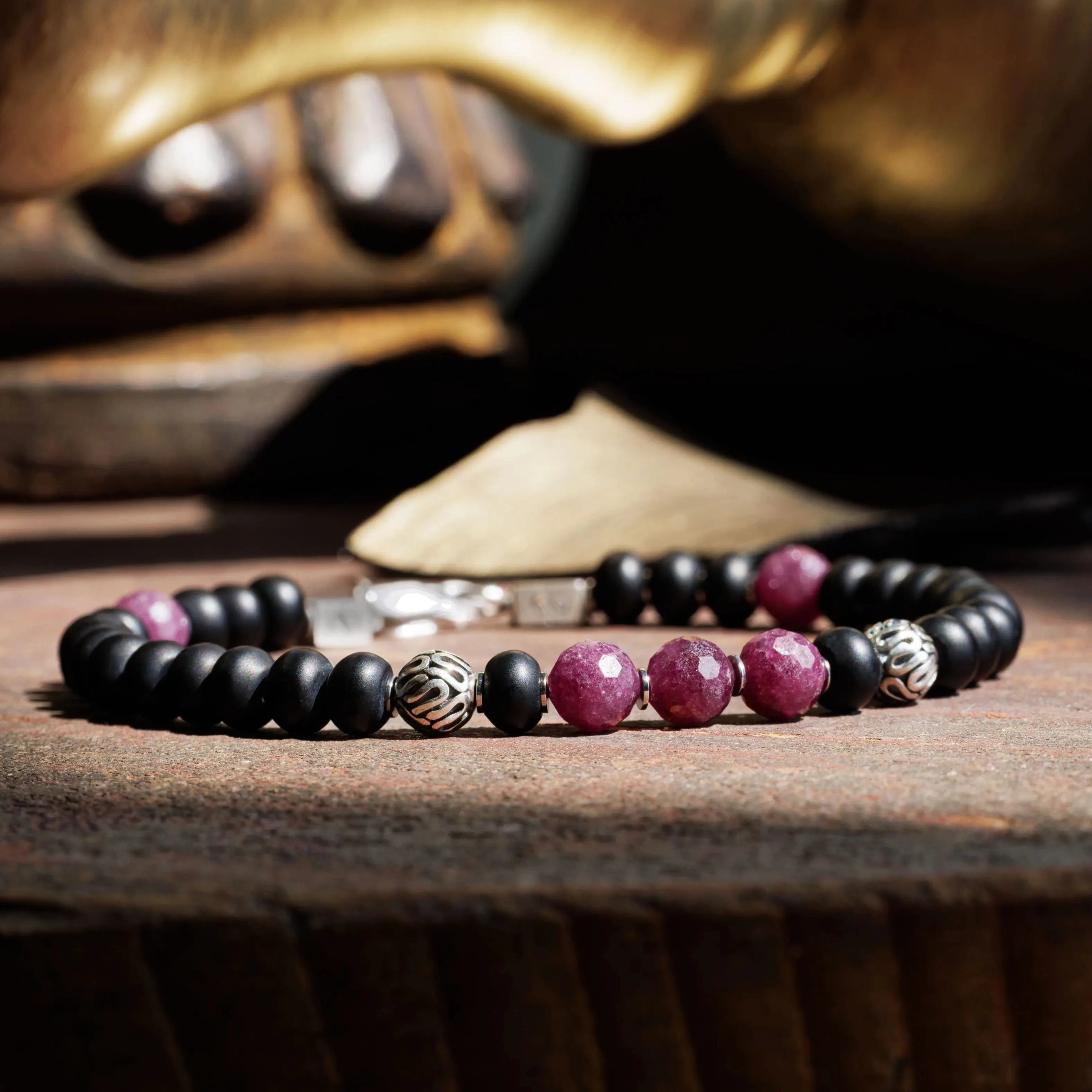 Ruby - Black Onyx Bracelet I (6mm)