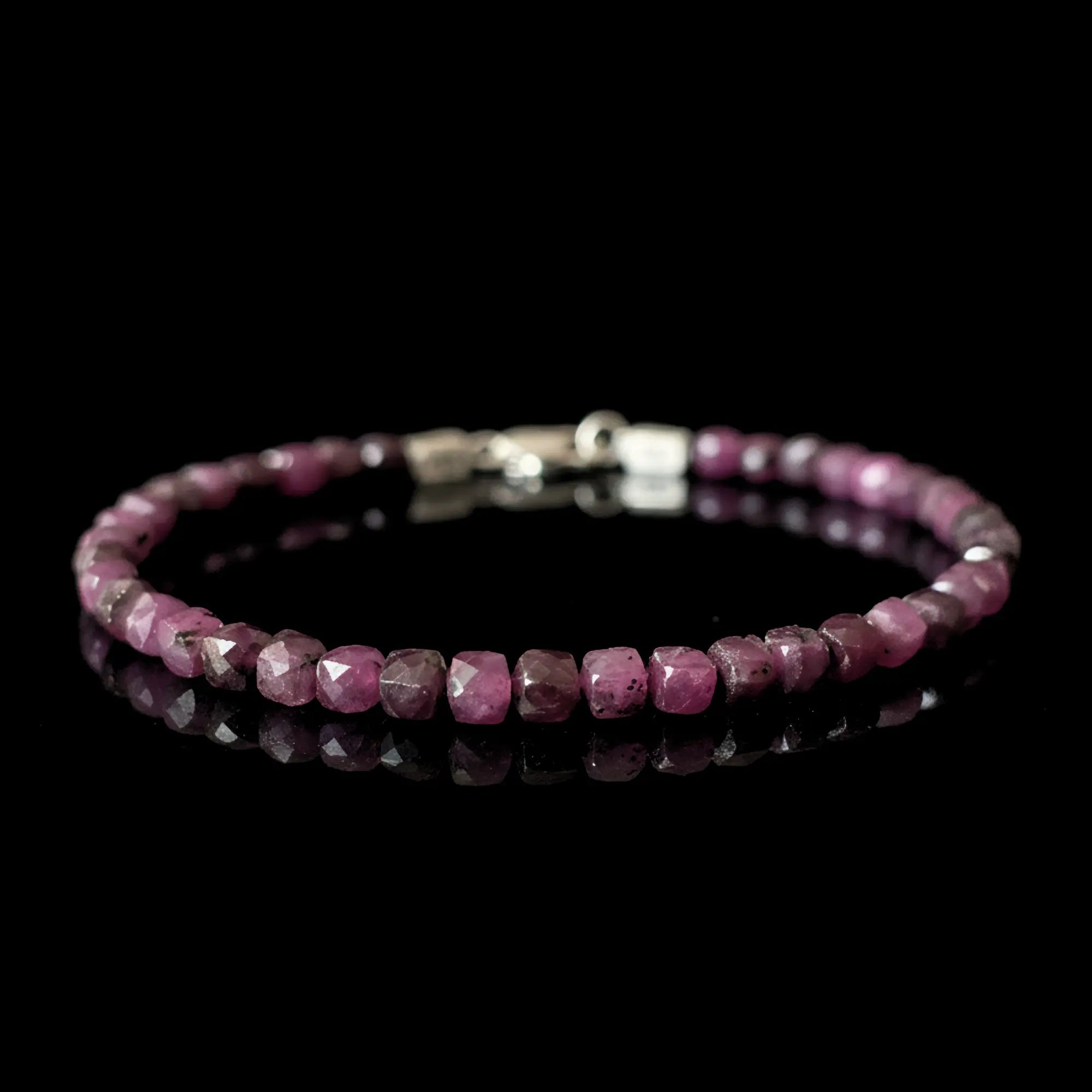Ruby Cube Bracelet IX (4mm)