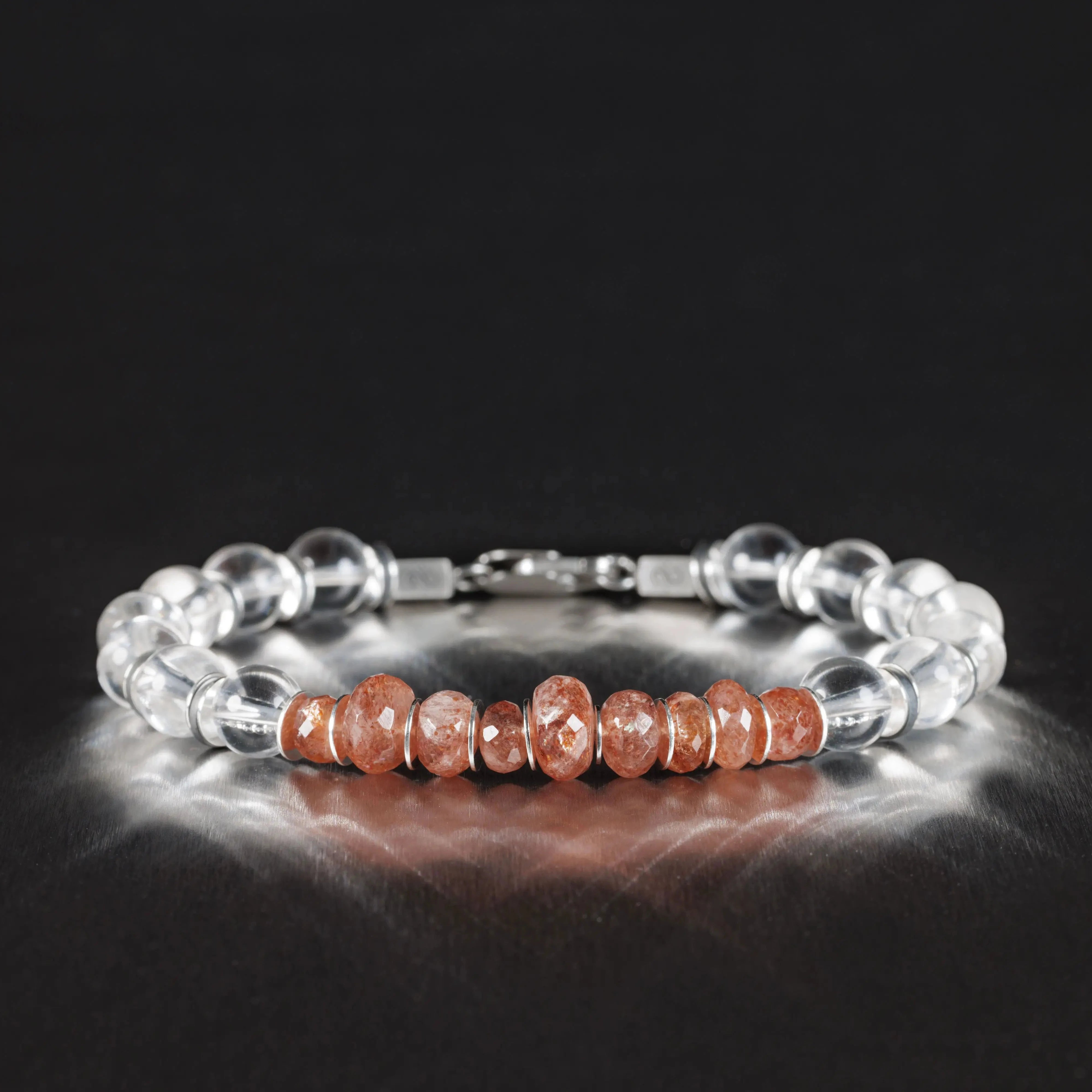 Sunstone - Crystal Quartz Bracelet IV (5-8mm)