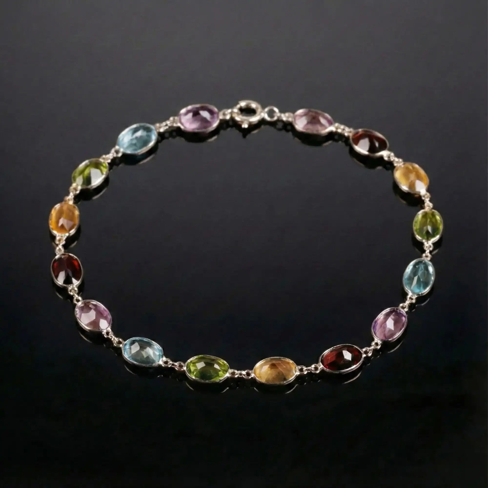 White Gold Multicolor Bracelet IV (7x5mm)