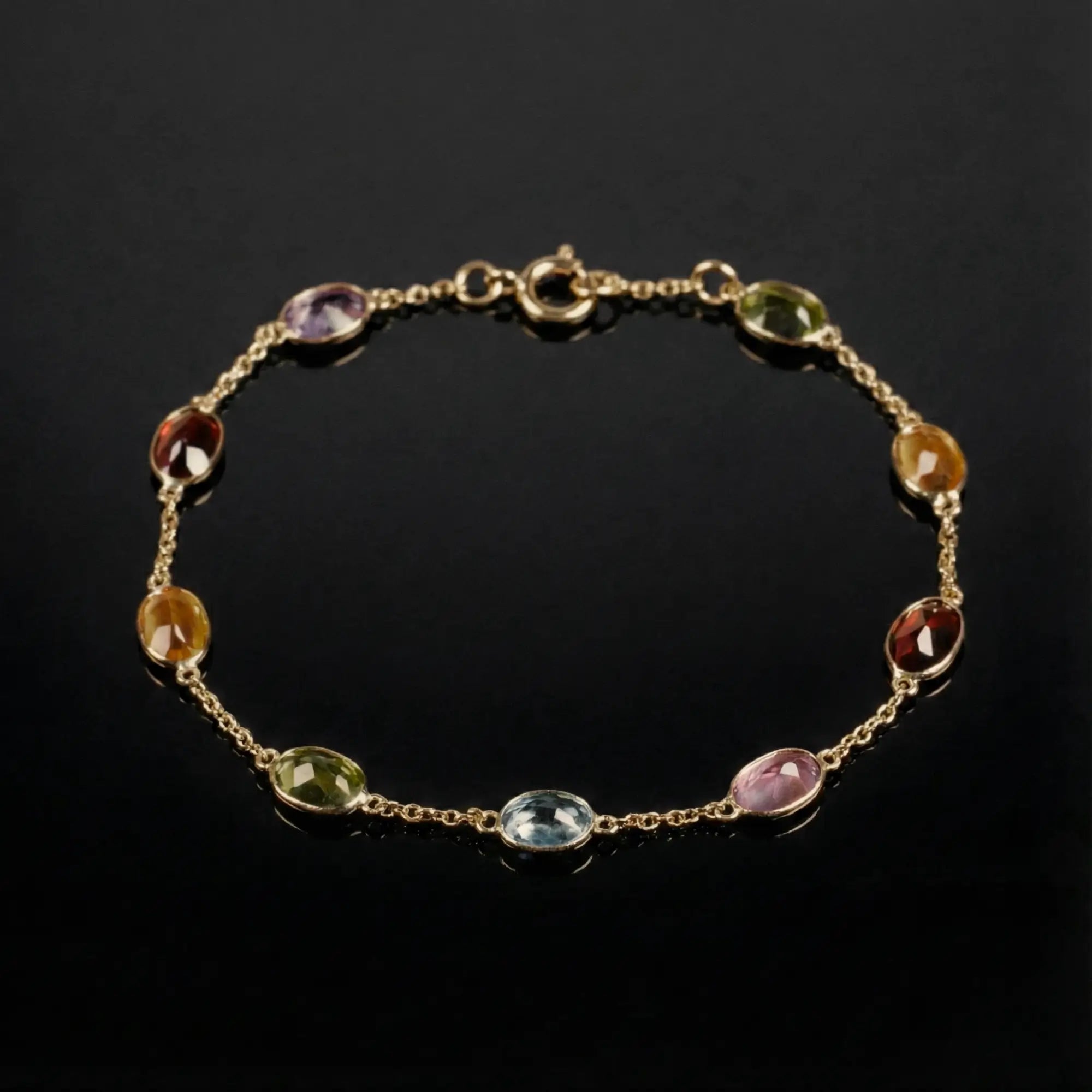 Yellow Gold Multicolor Bracelet III (7x5mm)