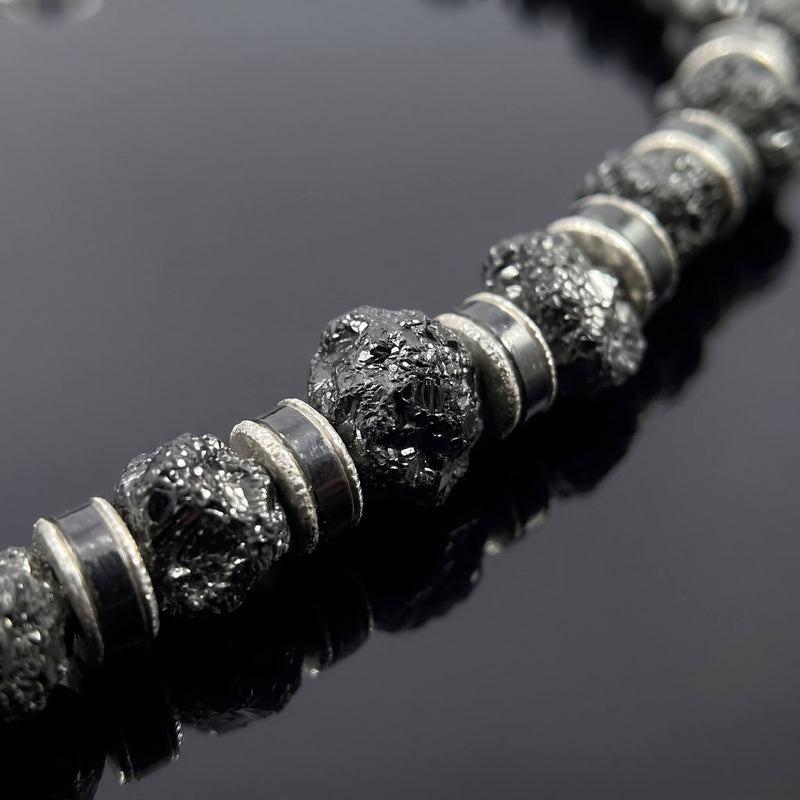 Raw Black Diamond Bracelet 20 carat (5mm)