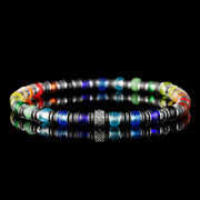Multicolor Silver & Hematite Bracelet I (6mm)