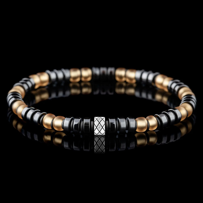 Dark Hematite Champagne Bracelet I (6mm)