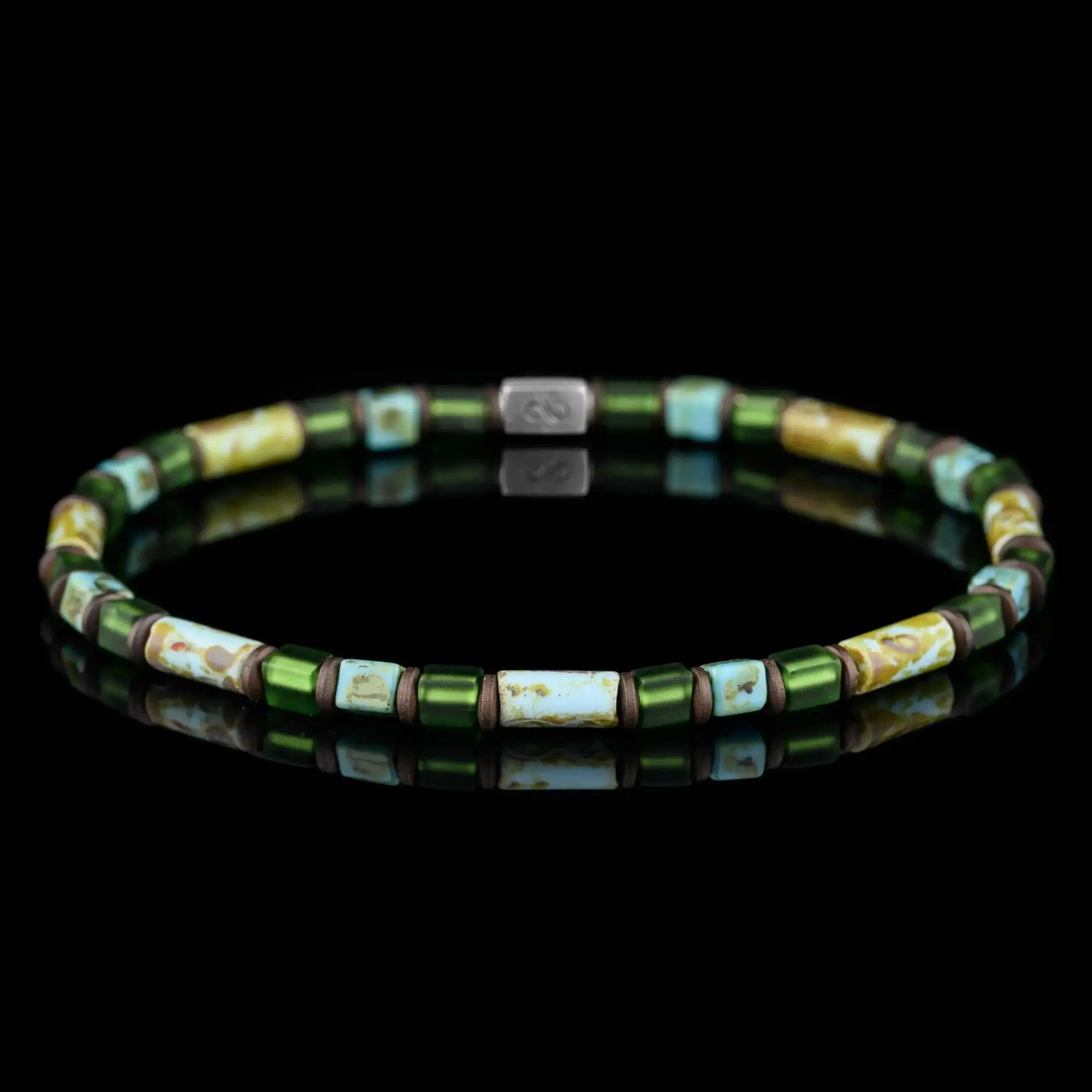 Hematite Mixed Blue/Green Bracelet I (4mm)