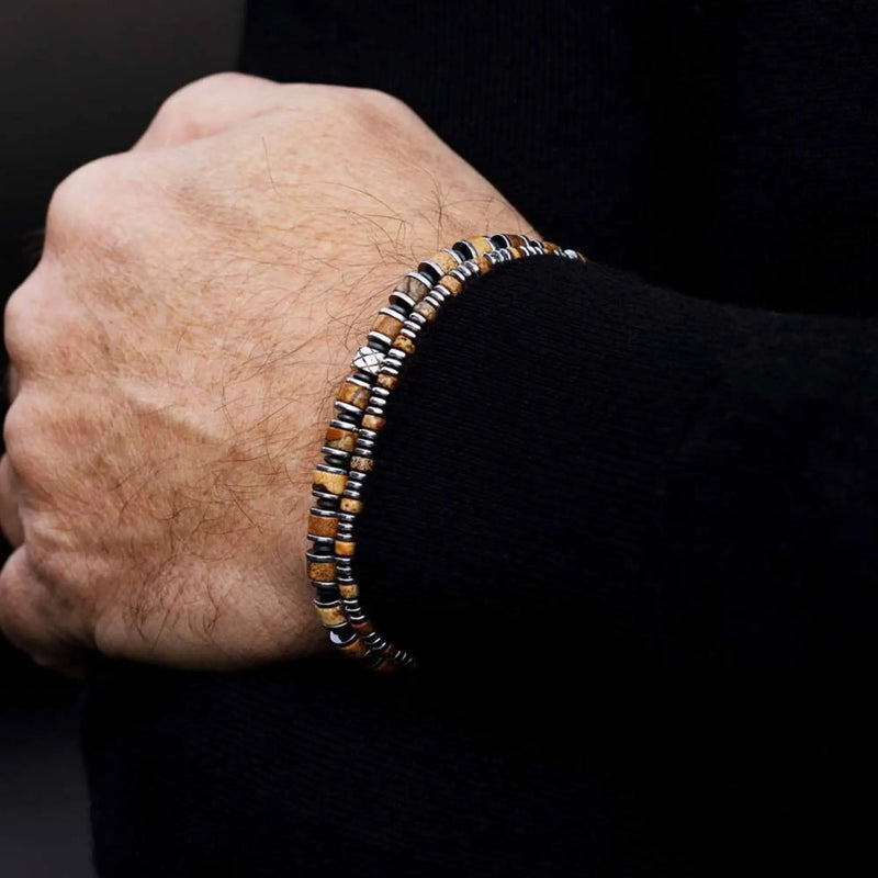 Landscape Jasper Bracelet VIII (4mm) - Primary Specimen