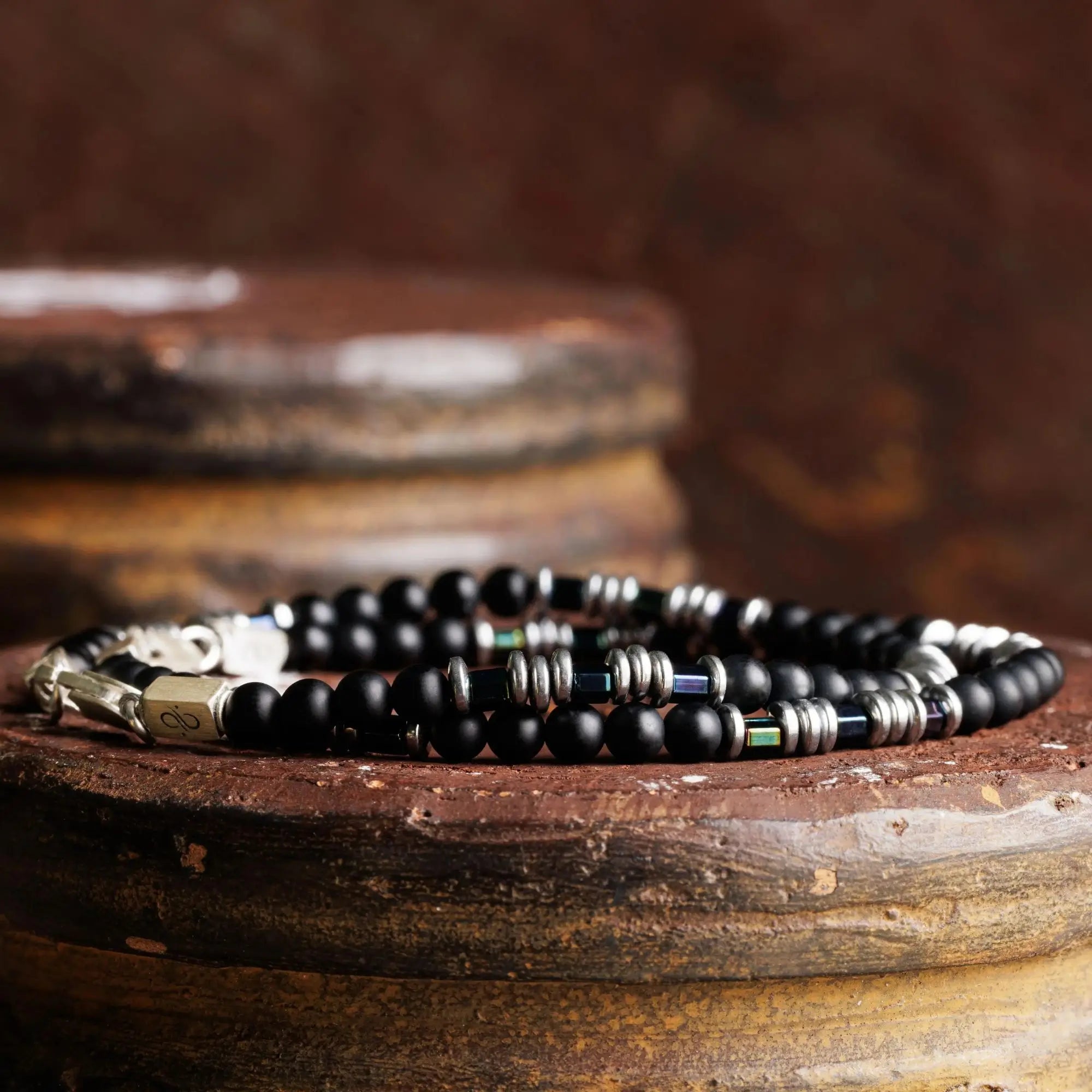 Black Agate Bracelet VII (4mm)