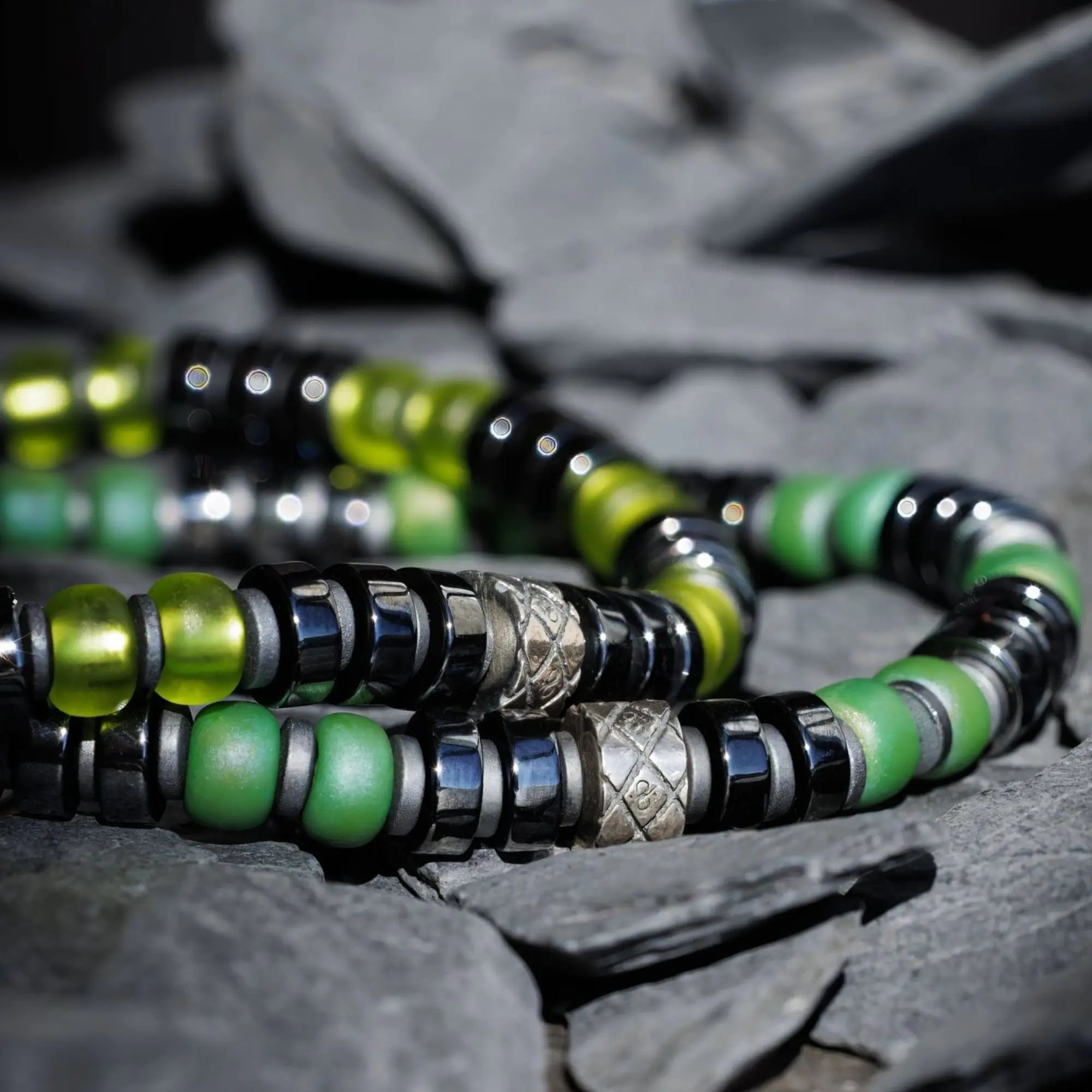 Dark Hematite Green Bracelet I (6mm)