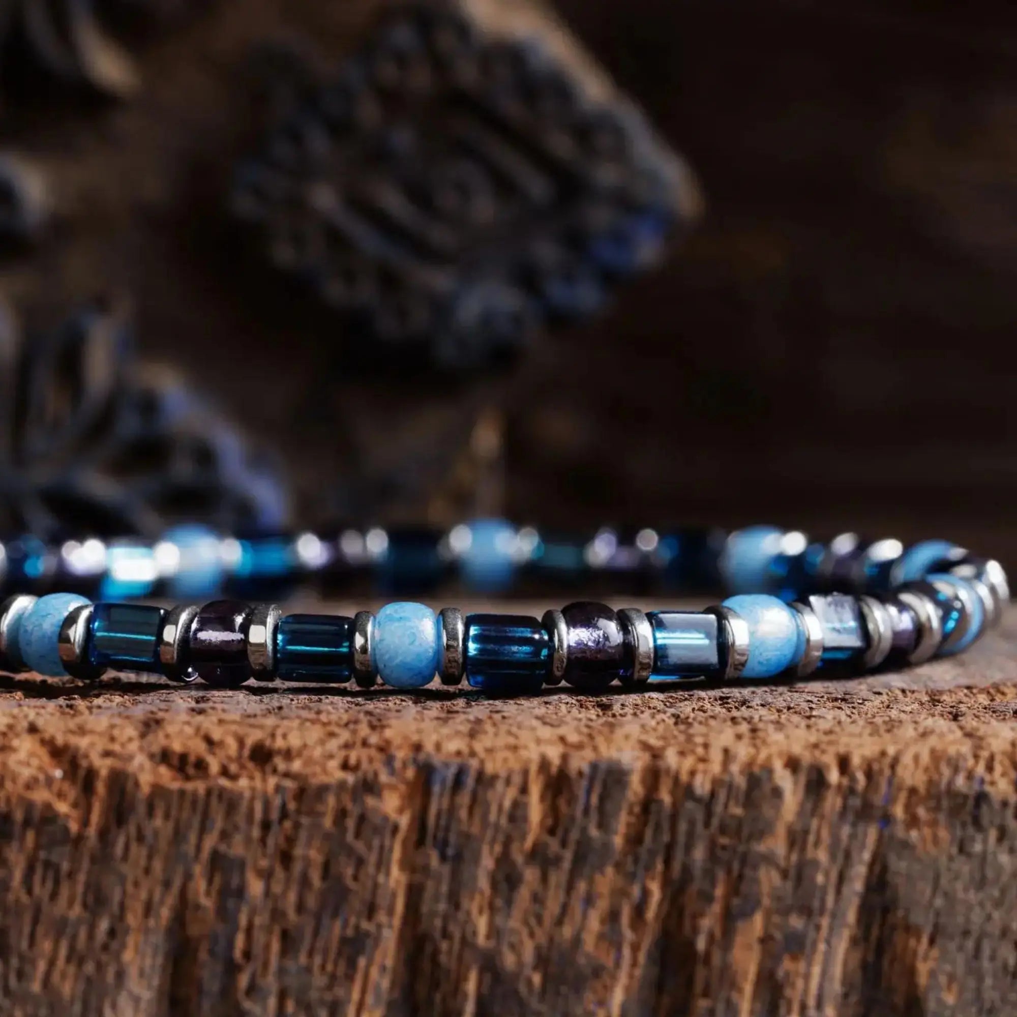 Hematite - Multitoned Blue Bracelet I (4mm)