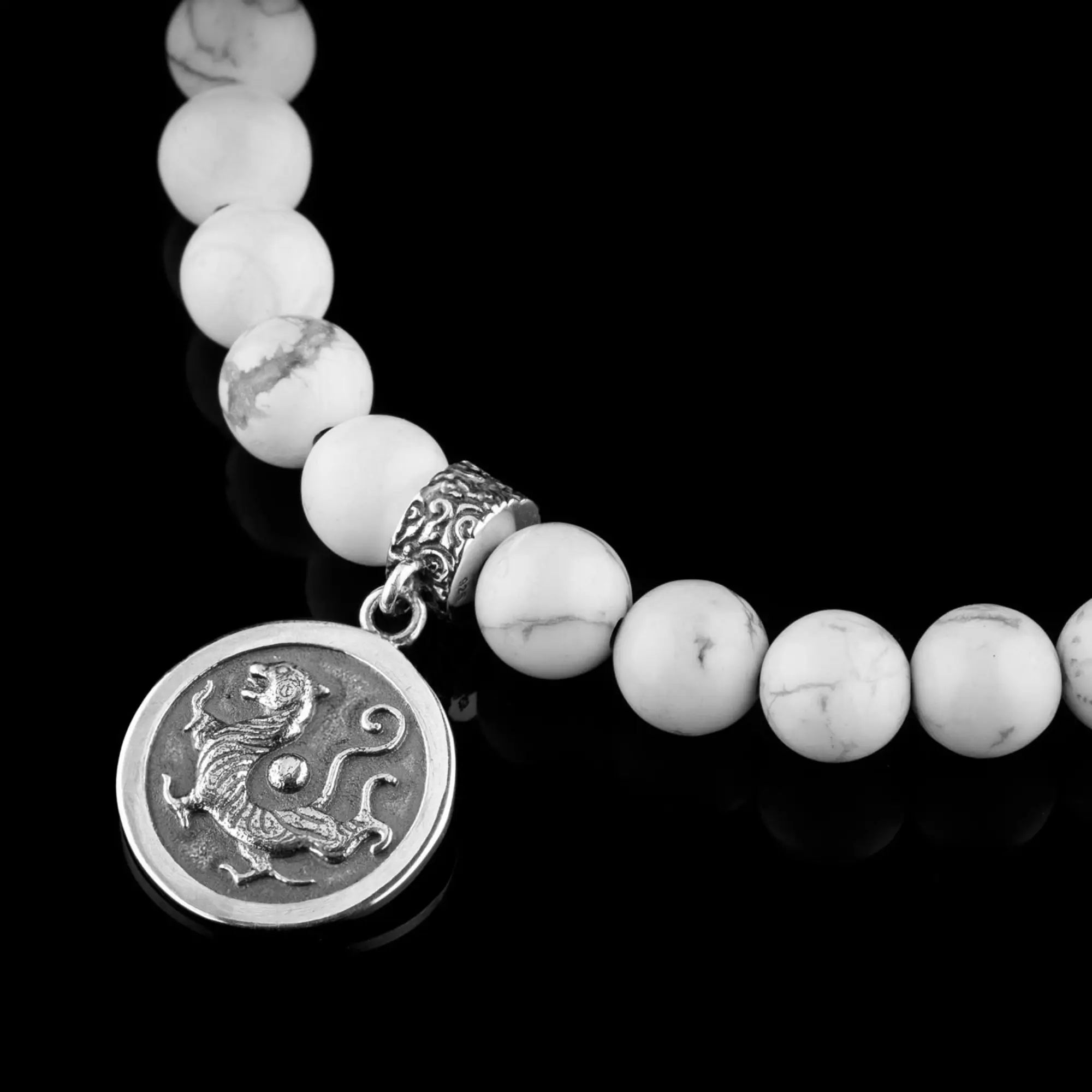 Howlite - White Tiger Bracelet (6mm)