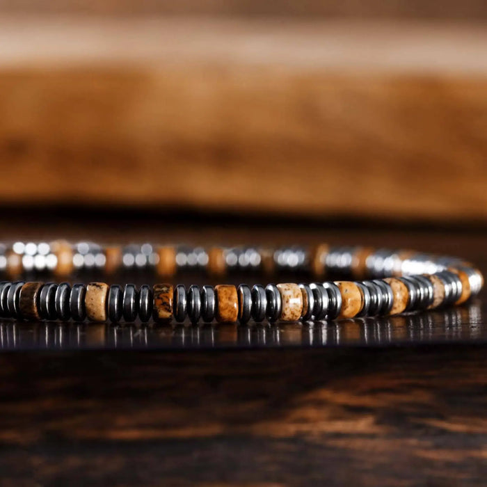 Landscape Jasper Bracelet VIII (4mm) - Secondary Specimen