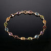 Rose Gold Multicolor Bracelet V (7x5mm)