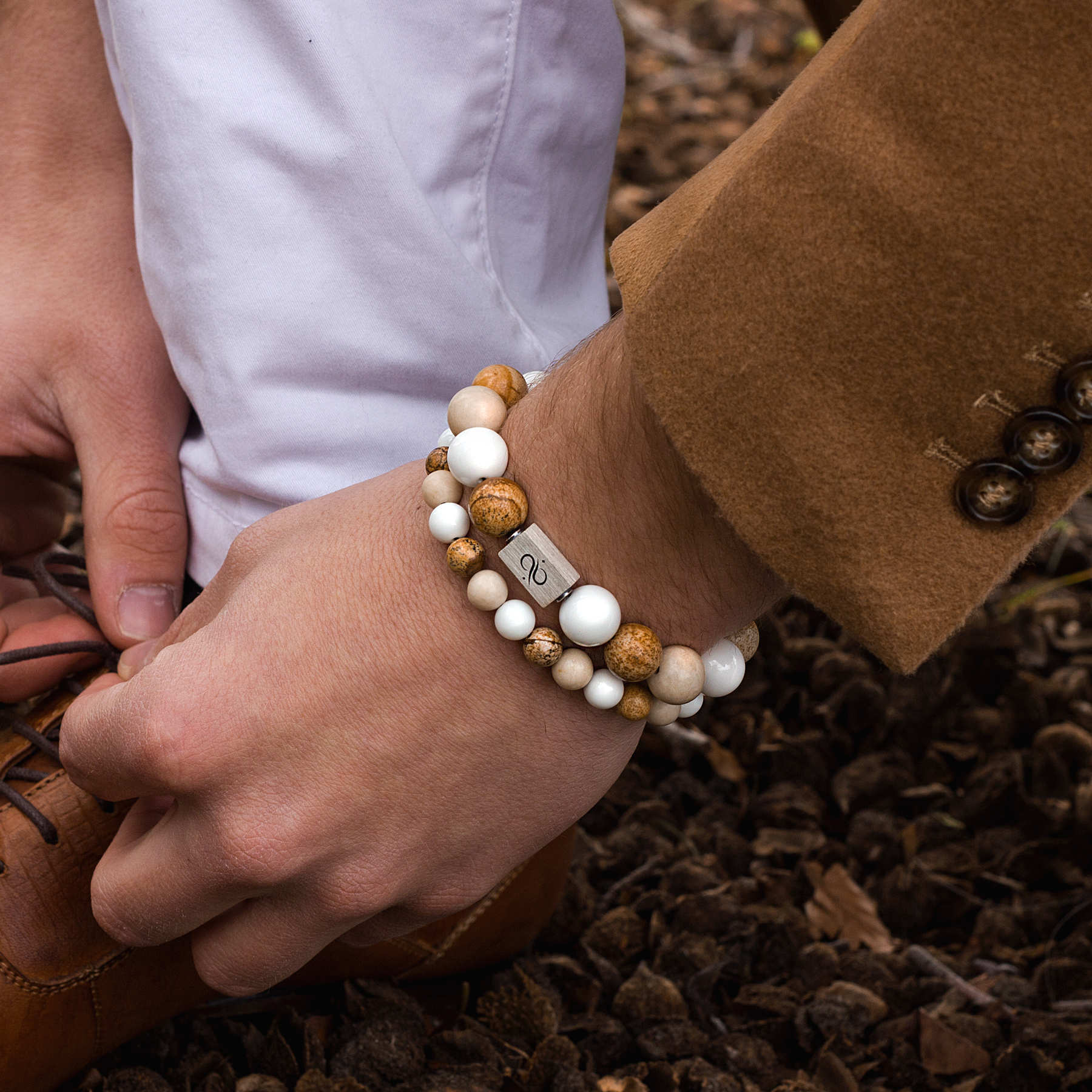 Classic Mixed Candor, 12mm, Silver bracelet (6837635285046)