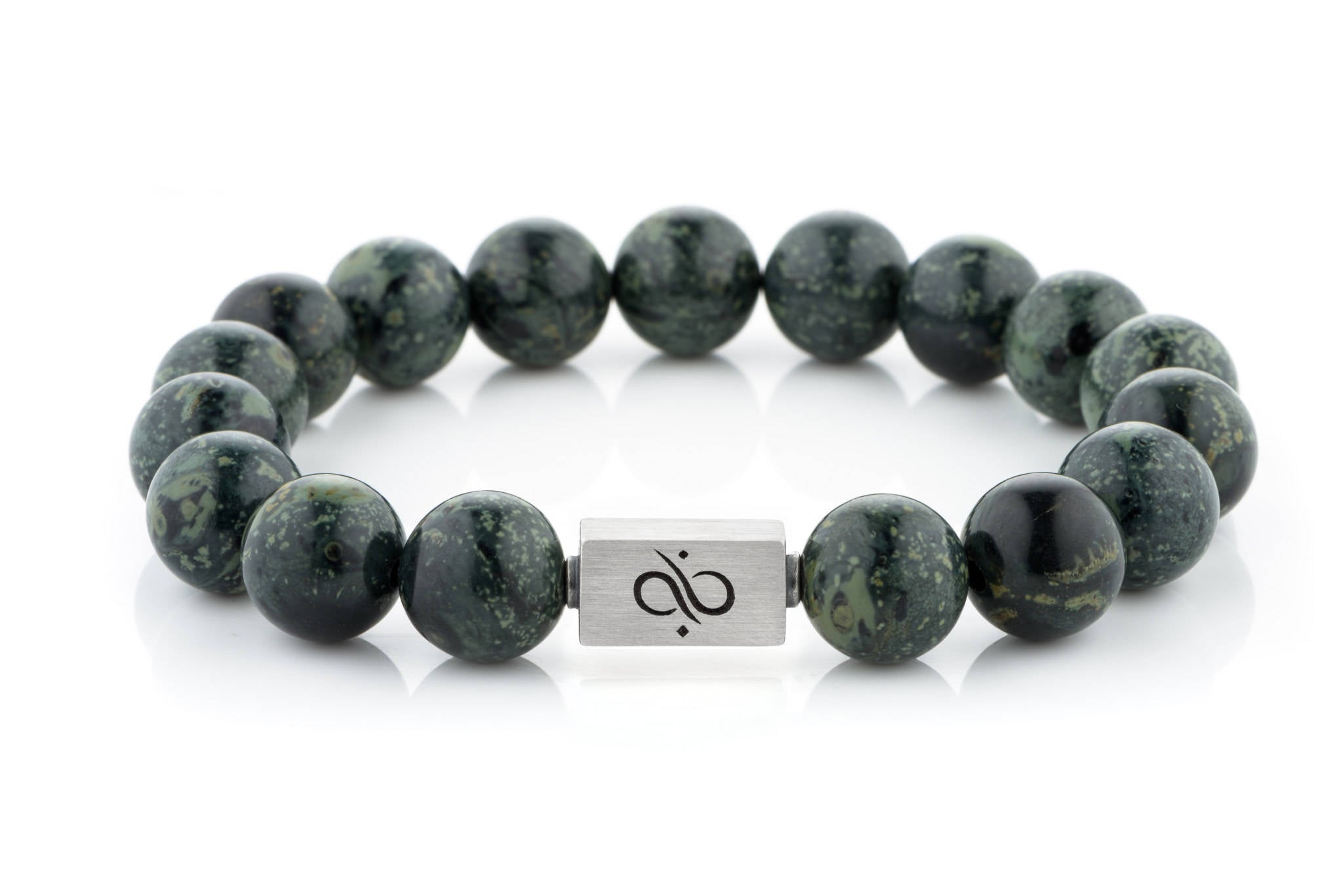 Classic Kabamba Jasper, 12mm, Silver bracelet (6884723032118)